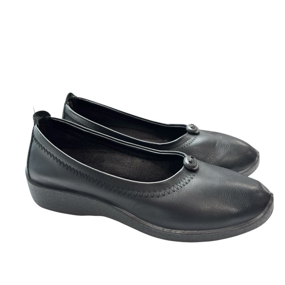 Patrizia By Spring Step Black Vegan Leather Ballet Flat Slip On Comfort Shoe 8.5 - Picture 4 of 14